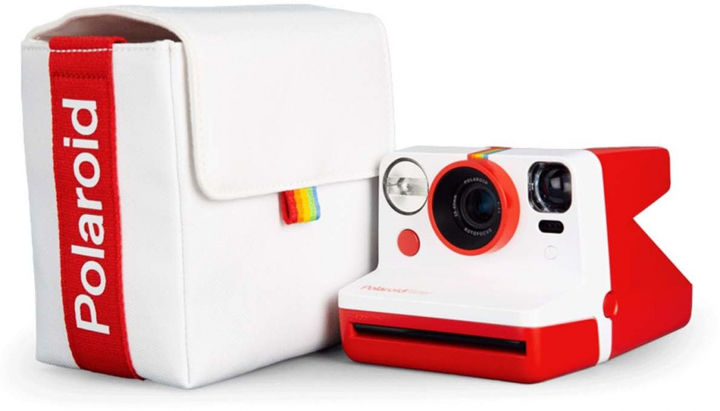 polaroid red instant camera