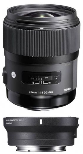 Sigma 35mm f1.4 DG HSM Art for Canon + Mount Converter MC-11 (Sony 