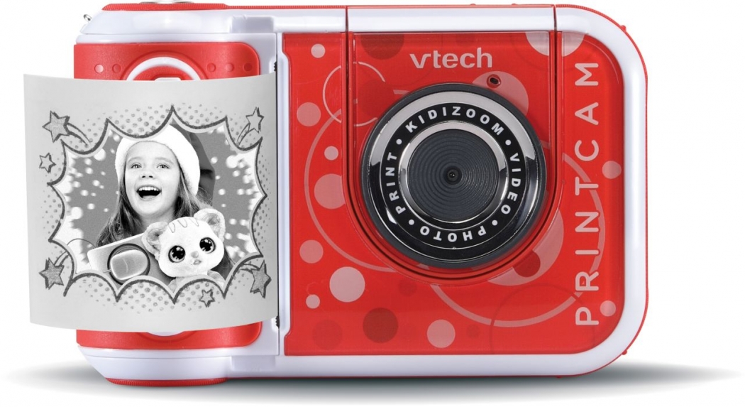 Vtech Appareil photo KidiZoom Print Cam, Camera Rouge/Blanc