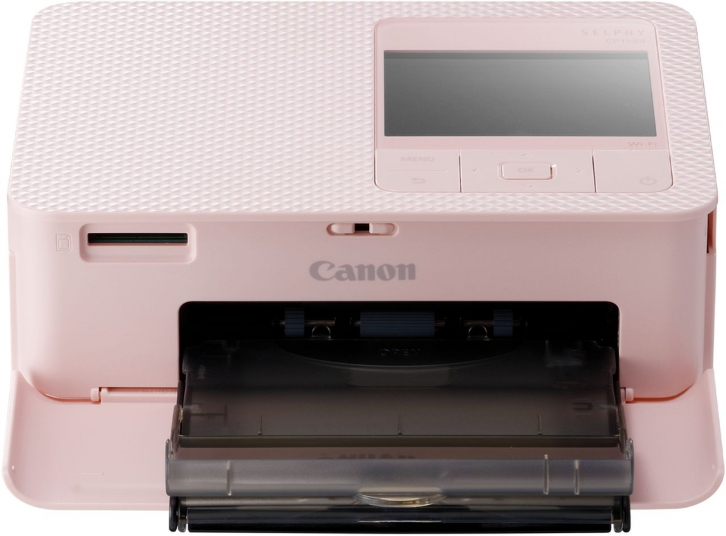 Technical Specs Canon SELPHY CP1500 pink + 2 x Canon RP-108 paper + ribbon  - Foto Erhardt