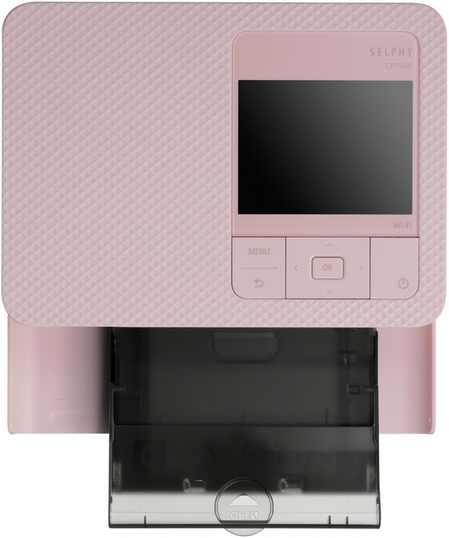 Technical Specs Canon SELPHY CP1500 pink + 2 x Canon RP-108 paper + ribbon  - Foto Erhardt