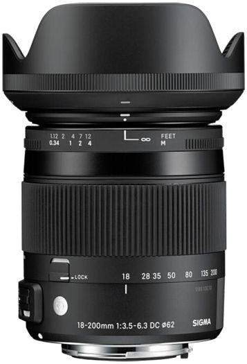 Technical Specs Canon EOS 1300D + Sigma 18-200mm F3.5-6.3 DC Macro