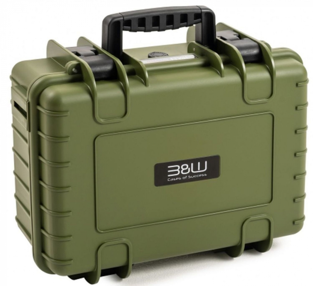 B&amp;W Case Type 4000 Marron vert avec insert en mousse Sac