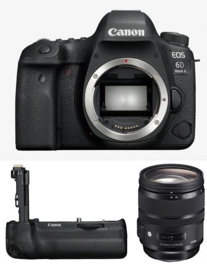 Canon - 6D Mark II EOS DSLR Camera Body Only with BG-E21 Battery Grip