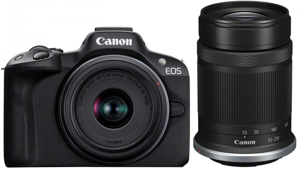 Canon EOS R50 Mirrorless Camera with RF-S 18-45mm f4.5-6.3 IS STM Lens -  Black