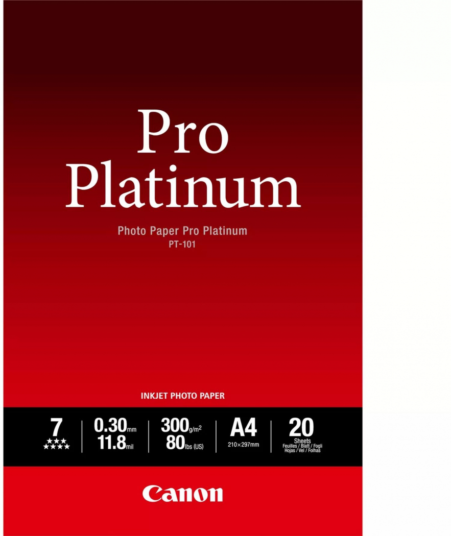 Canon Pro Platinum PT-101 - papier photo - 20 feuille(s) - A2