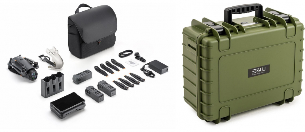 DJI Mavic 4 Pro 512GB CC + B&W Case Typ 5000 bronze/grün Caméscope