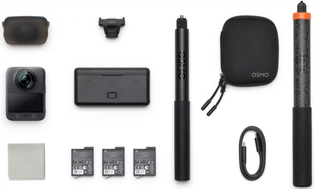 DJI Osmo 360 Adventure Combo + 250cm Extended Carbon Selfie Stick Appareils photo