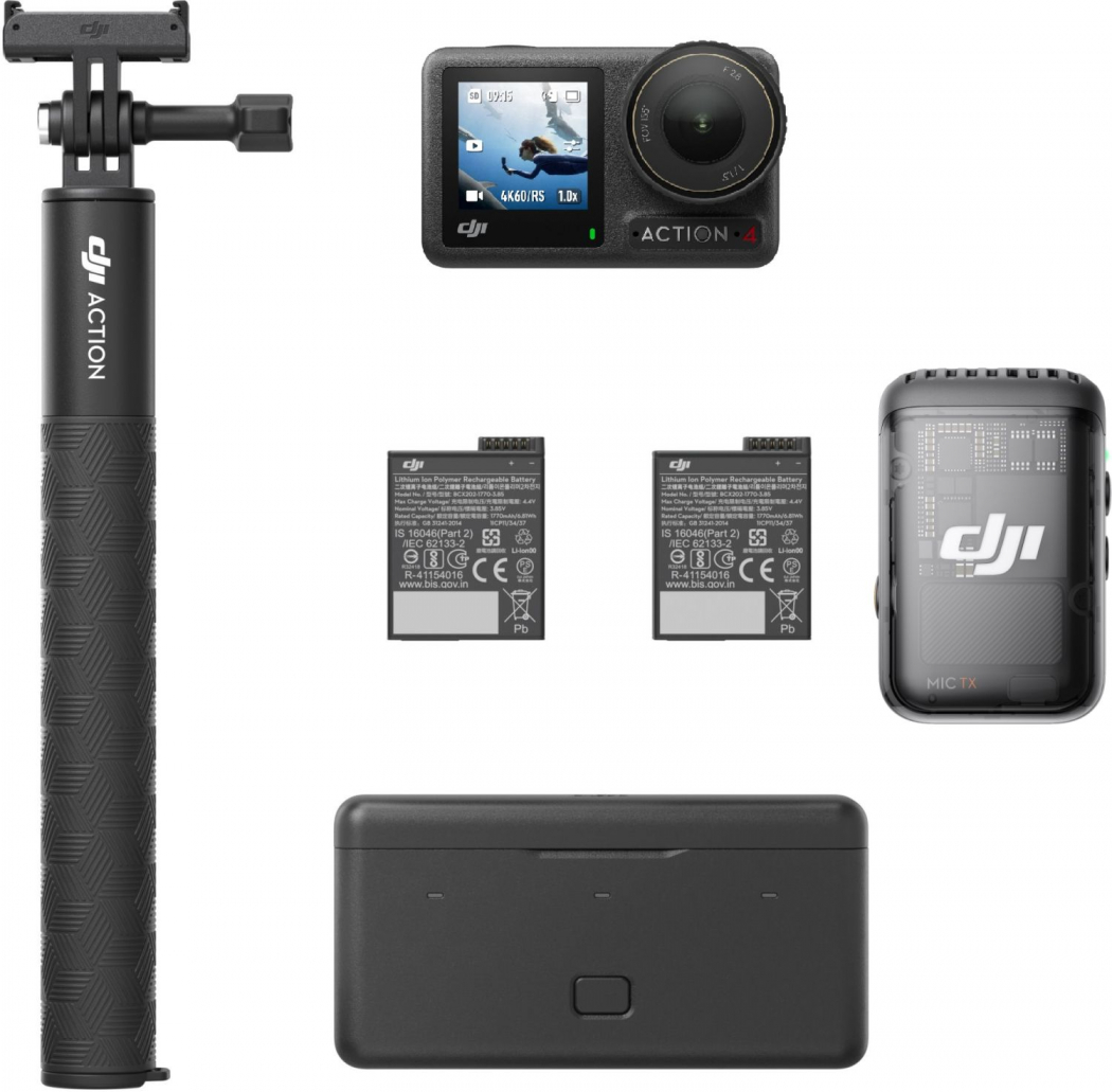 DJI Osmo Action 4 Adventure VLOG-Bundle Appareils photo