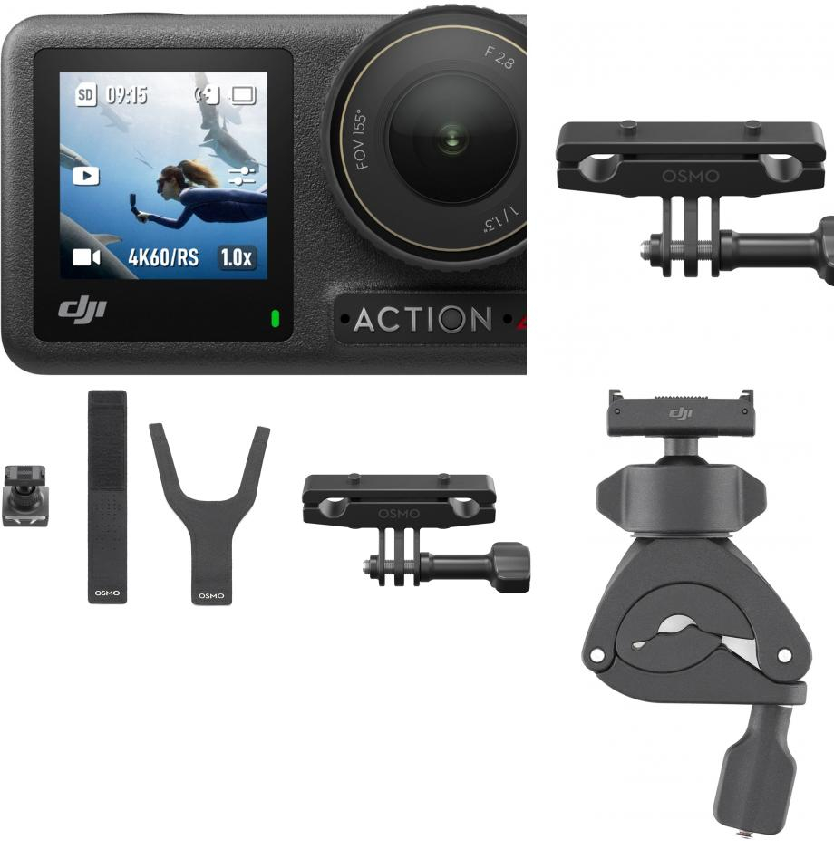 DJI Osmo Action 4 bundle de cyclisme de compétition Appareils photo