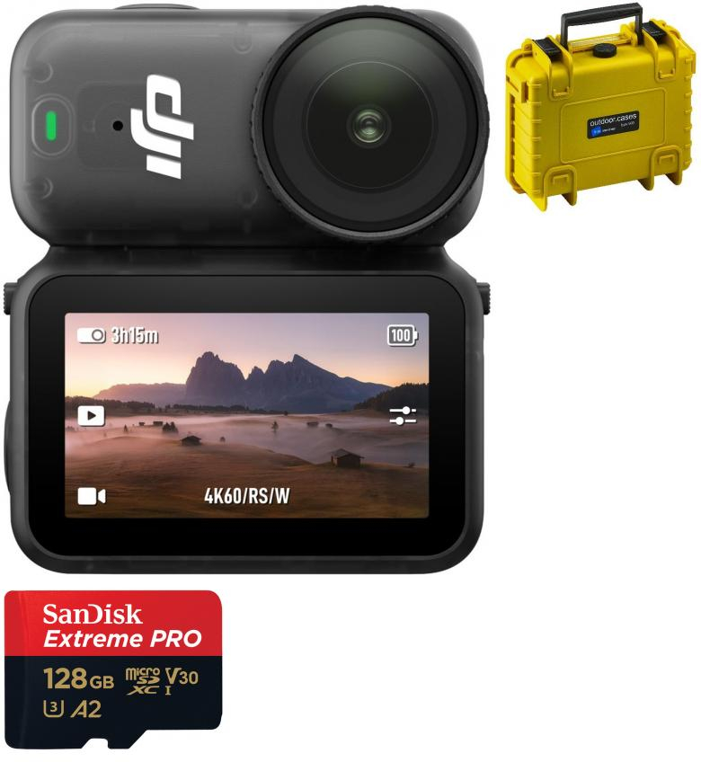 DJI OSMO NANO 128GB + B&W Case Typ 500 Gelb + SanDisk 128GB microSD