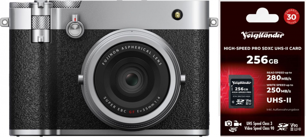 Fujifilm GFX 100RF Silver + Voigtländer Prof. High-Speed SDXC