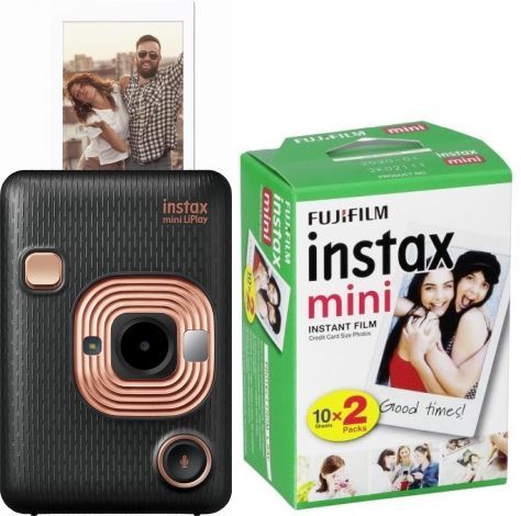 FUJIFILM INSTAX mini LiPlay Hybrid Instant Film Camera, Elegant