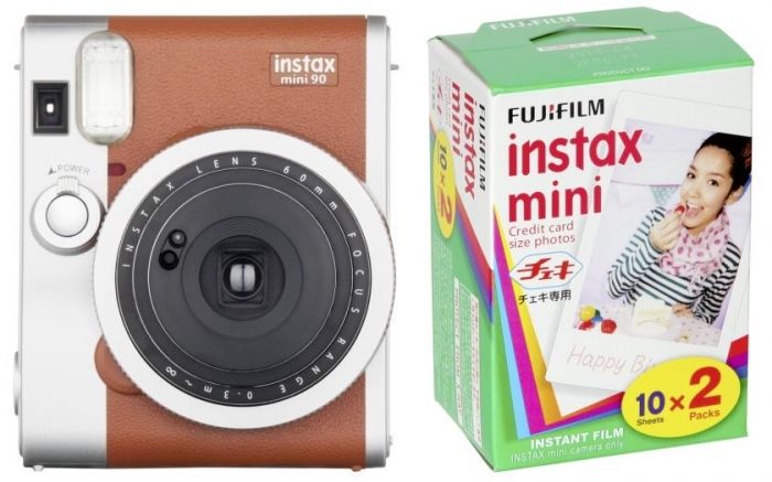Fujifilm Instax Mini 90 Instant Film Camera (Brown)