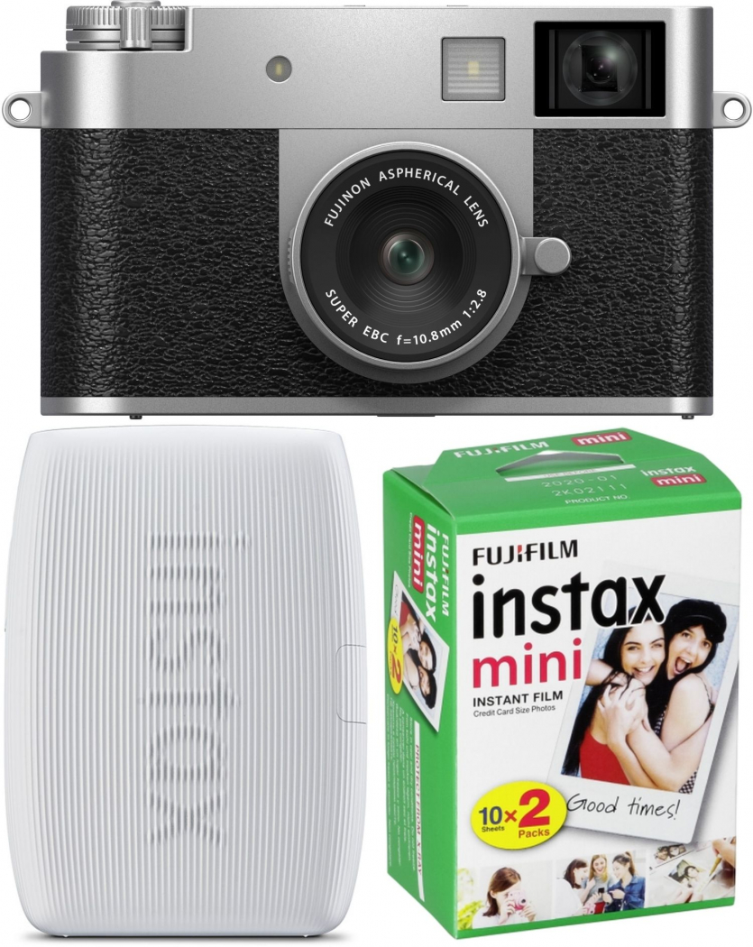 Fujifilm X-HF1 Silver + Fujifilm Instax Mini Link3 + DP Film