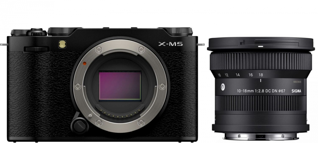 Fujifilm X-M5 Boîtier Noir + Sigma 10-18mm f2,8 DC Fuji X Appareils photo