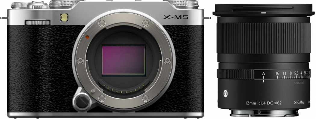 Fujifilm X-M5 argent + Sigma 12mm f1,4 DC (C) Appareils photo