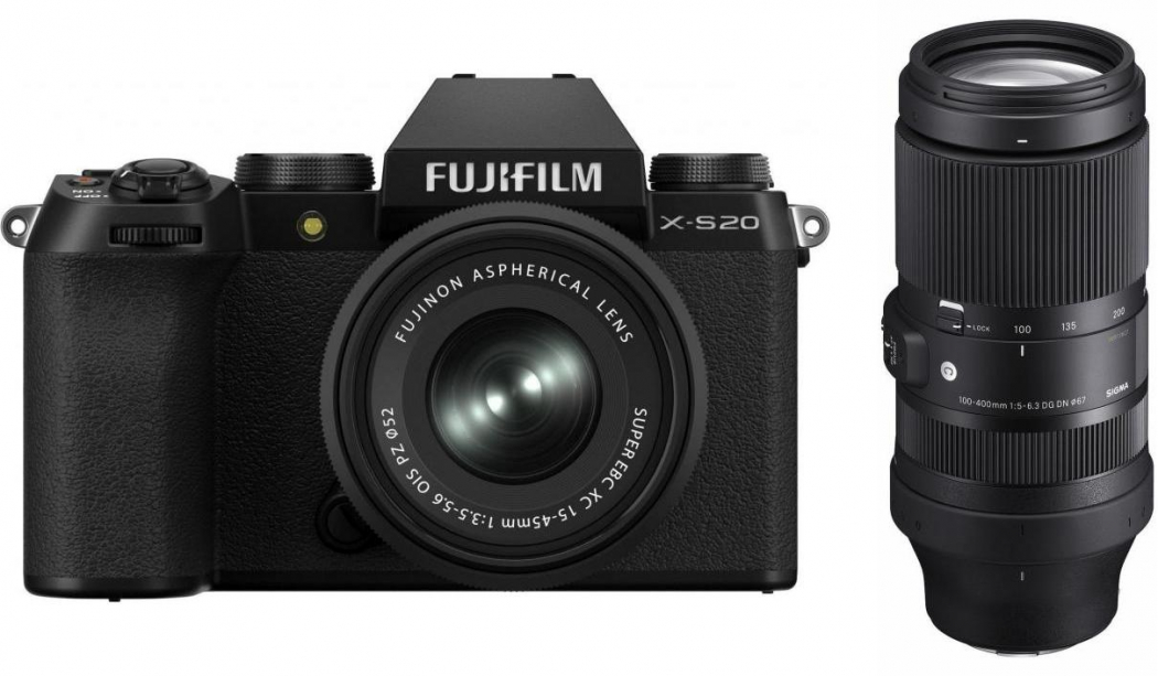 Fujifilm X-S20 + XC 15-45mm + Sigma 100-400mm f5-6 Appareils photo