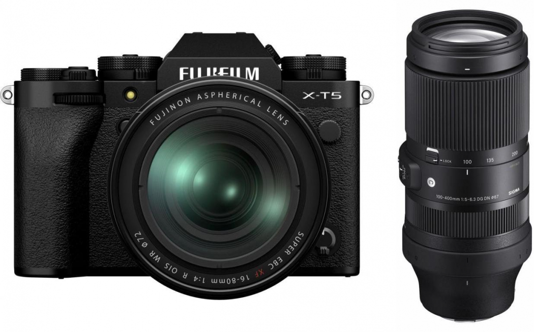 Fujifilm X-T5 noir + 16-80mm + Sigma 100-400mm f5-6,3 Appareils photo