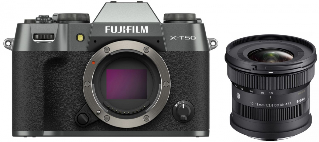 Fujifilm X-T50 anthracite + Sigma 10-18mm f2,8 DC DN Appareils photo