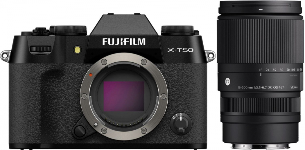 Fujifilm X-T50 Body black + Sigma 16-300mm f3.5-6.7 DC OS Fuji X