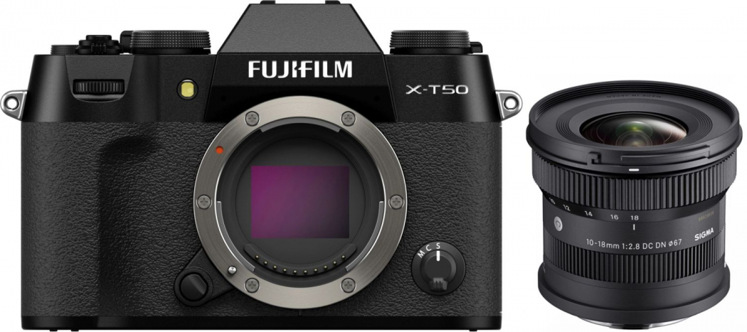 Fujifilm X-T50 noir + Sigma 10-18mm f2,8 DC DN Appareils photo