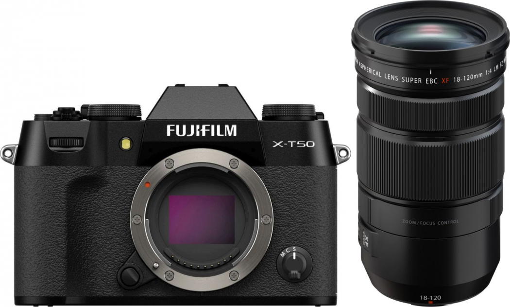 Fujifilm X-T50 noir + XF 18-120mm f4 LM PZ WR Appareils photo