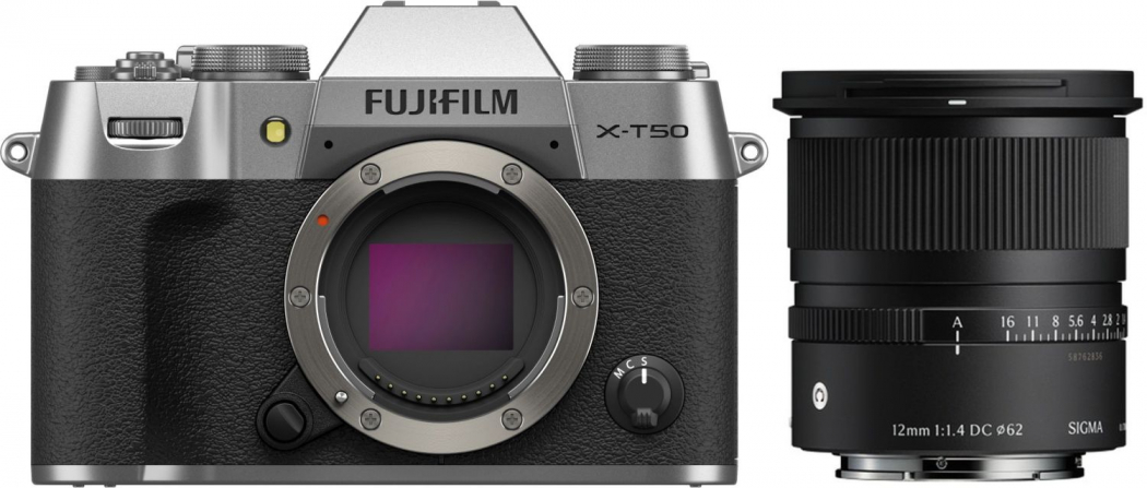 Fujifilm X-T50 argent + Sigma 12mm f1,4 DC (C) Appareils photo