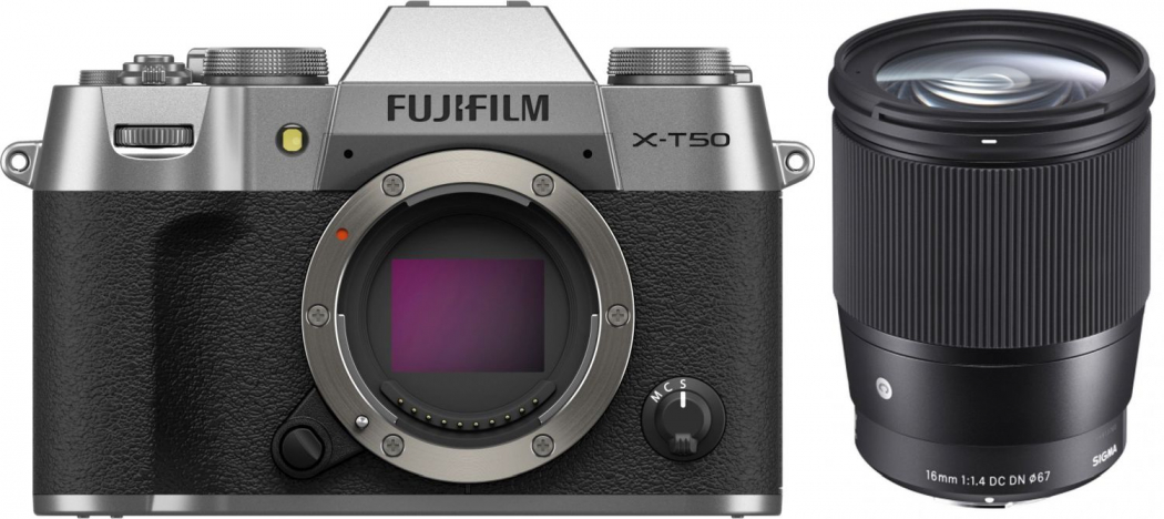 Fujifilm X-T50 argent + Sigma 16mm f1,4 DC DN (C) Appareils photo