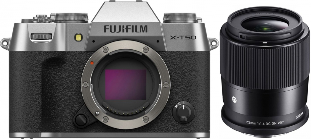 Fujifilm X-T50 argent + Sigma 23mm f1,4 DC DN (C) Appareils photo