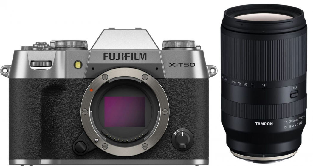 Fujifilm X-T50 argent + Tamron 18-300mm f3,5-6,3 Di III-A VC VXD Appareils photo
