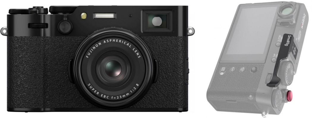 Fujifilm X100VI noir + SmallRig 4559 Poignée de pouce Appareils photo