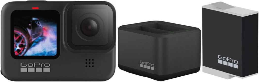 Zubehör GoPro HERO9 Black Actionkameras + Enduro - - fotogena Akku + Dual Charger