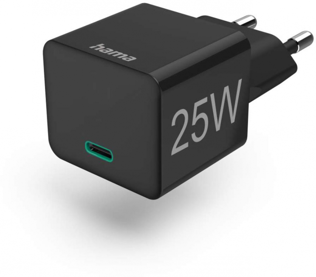 Hama 201651 Mini USB C Quick Charger 25W Black Foto Erhardt