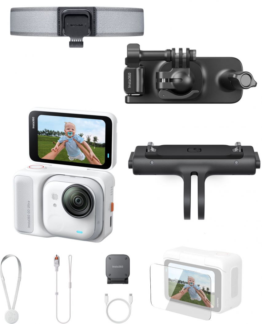 INSTA360 GO Ultra Arctic White Bundle de course à pied Appareils photo