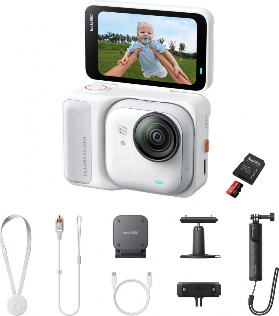INSTA360 GO Ultra Creator Bundle blanc arctique + SanDisk 256GB Appareils photo