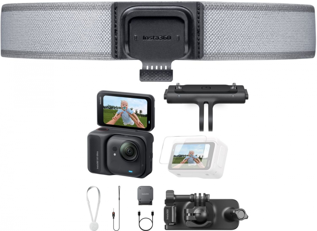 INSTA360 GO Ultra Midnight Black Bundle de course à pied Appareils photo