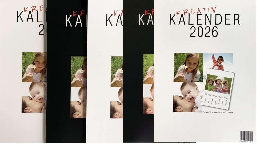 Kalender 2026 13x18 zum Selbstgestalten 5er Pack - Foto Erhardt