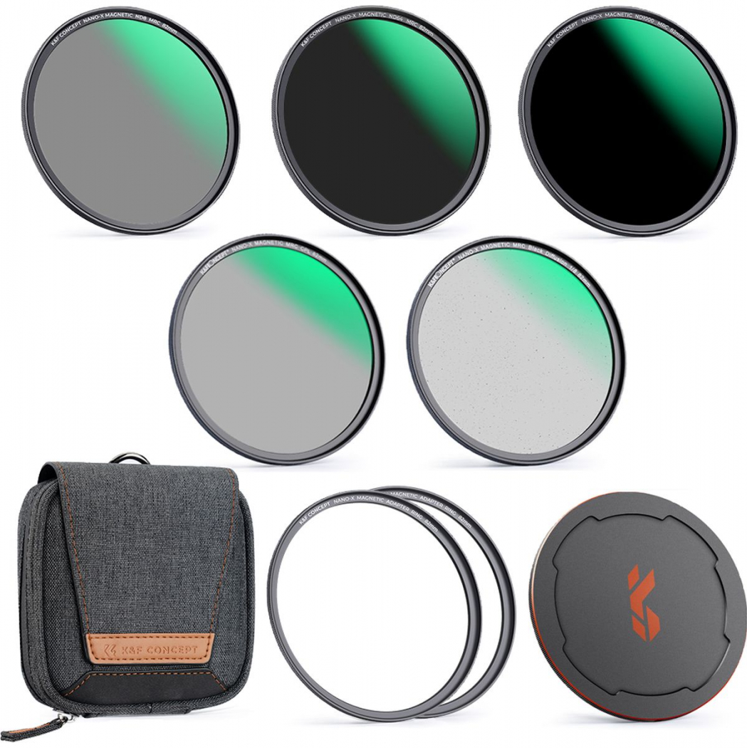 K&F Concept Kit magnétique CPL&ND8/64/1000/Black Mist 72mm