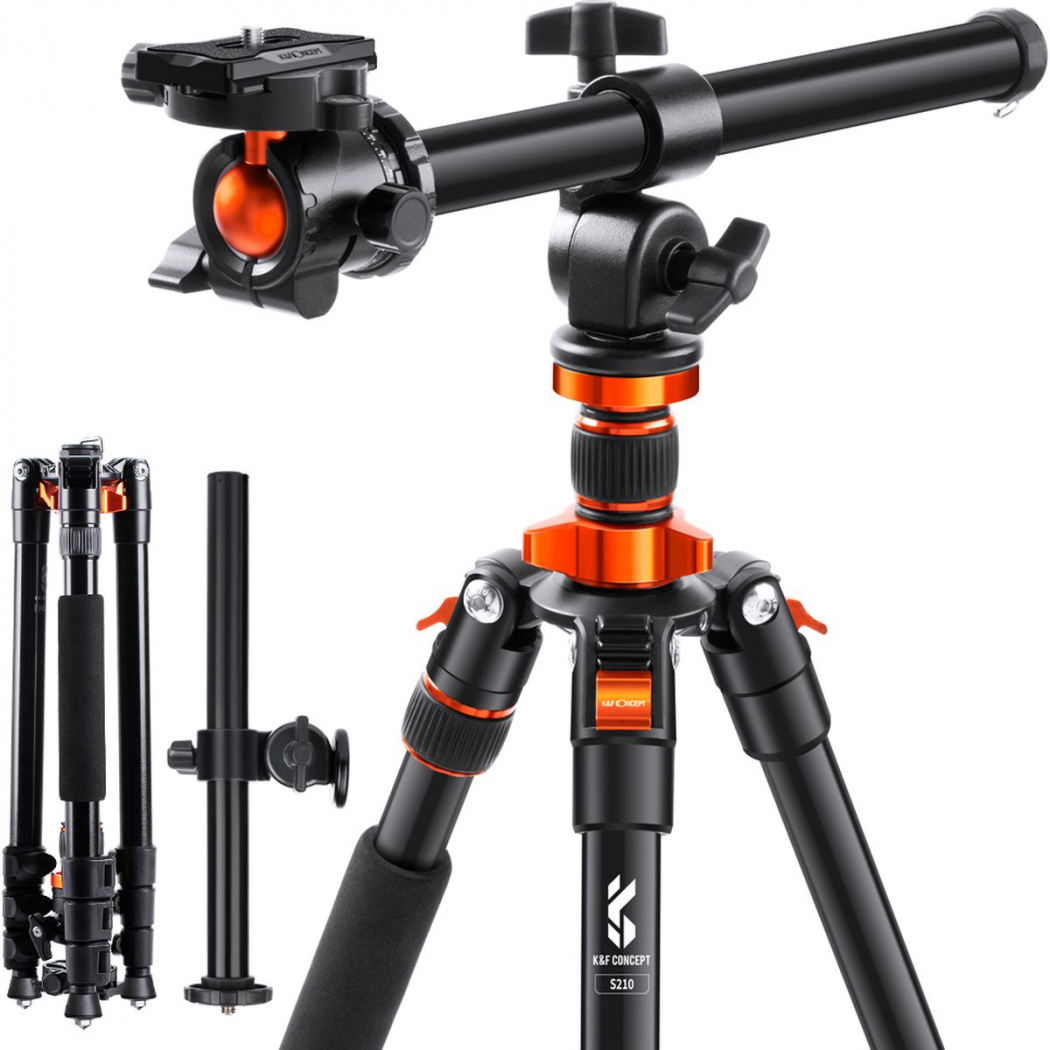 K&F Concept Tripod K234A6 Monopode & Bras horizontal Trépied