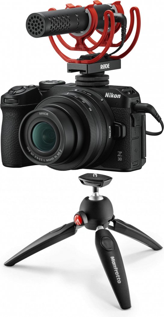 Nikon Z30 + 16-50mm f3.5-6.3 VR + Rode VideoMic GO II + Pixi Evo