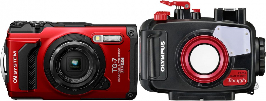 OM System TG-7 red + PT-059 - Foto Erhardt