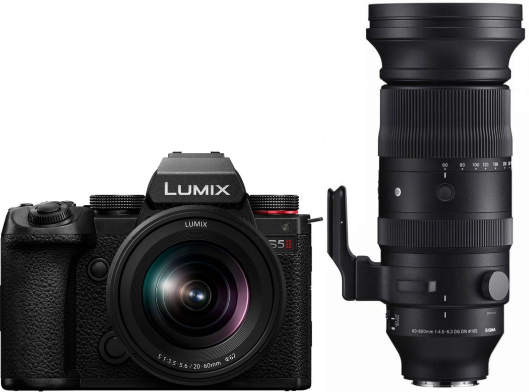 Panasonic DC-S5 II + S 20-60mm f3,5-5,6 + Sigma 60-600mm f4,5-6,3 / 4.199,00 nach Sofortrabatt Appareils photo