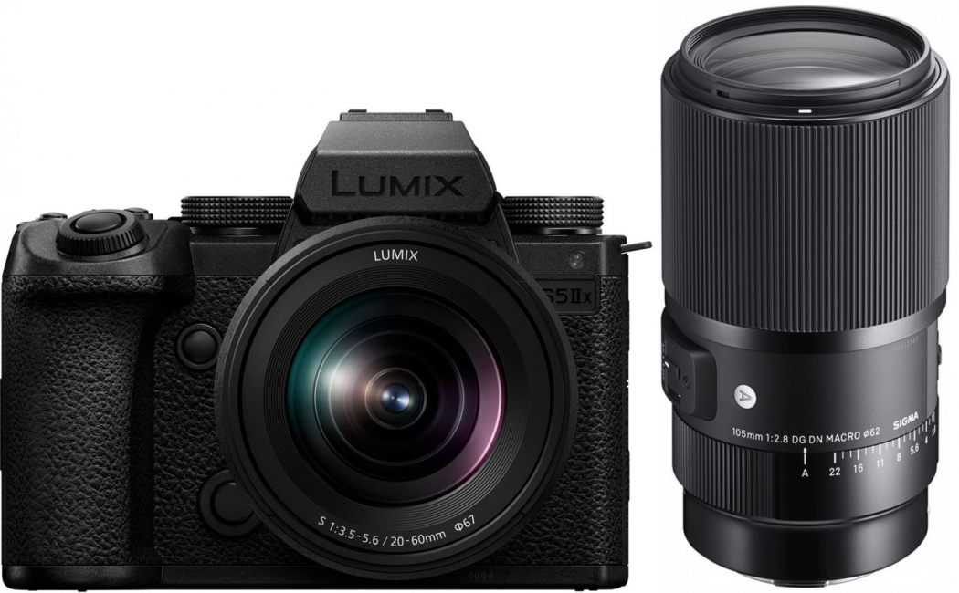 Panasonic DC-S5 II X + S 20-60mm f3,5-5,6 + Sigma 105mm f2,8 Appareils photo