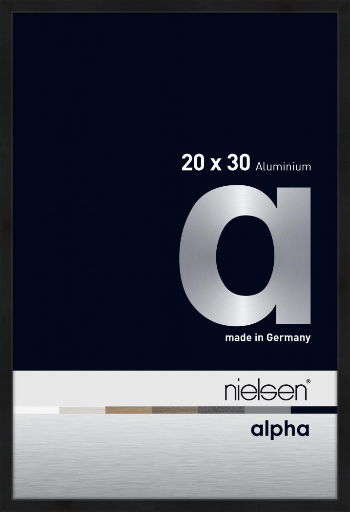 Nielsen 1635250 Alu Alpha schwarz matt 20x30cm