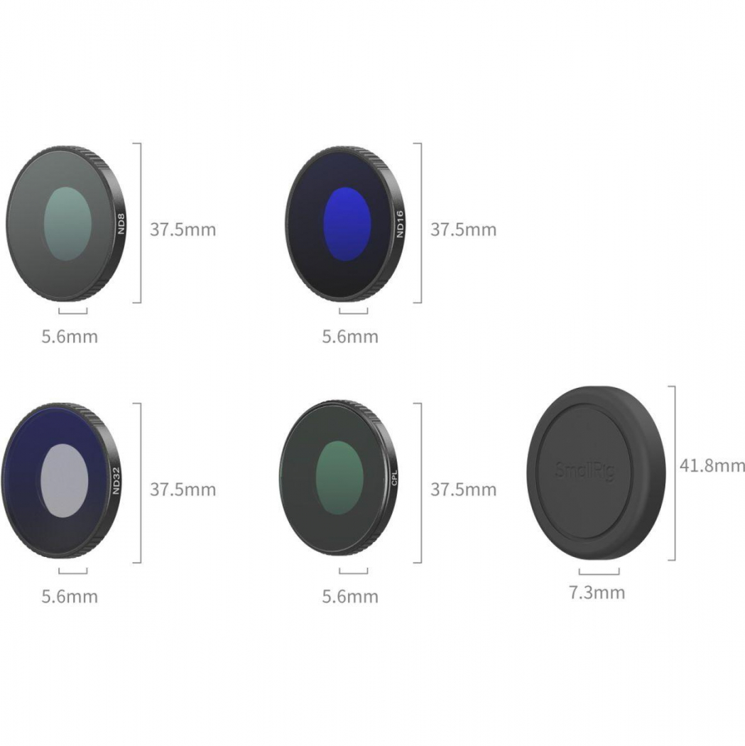 SmallRig 6036 Kit de filtres threadés pour DJI Osmo Action 6