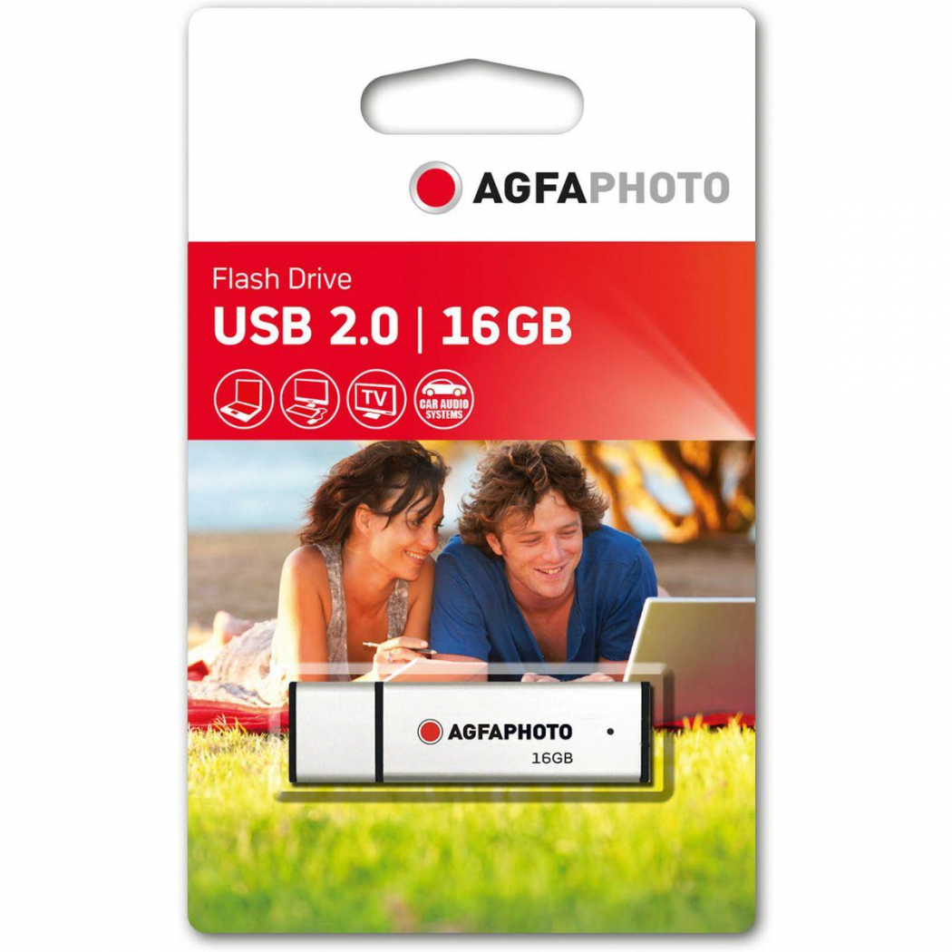 AgfaPhoto USB-Stick 16 GB USB 2.0 silber