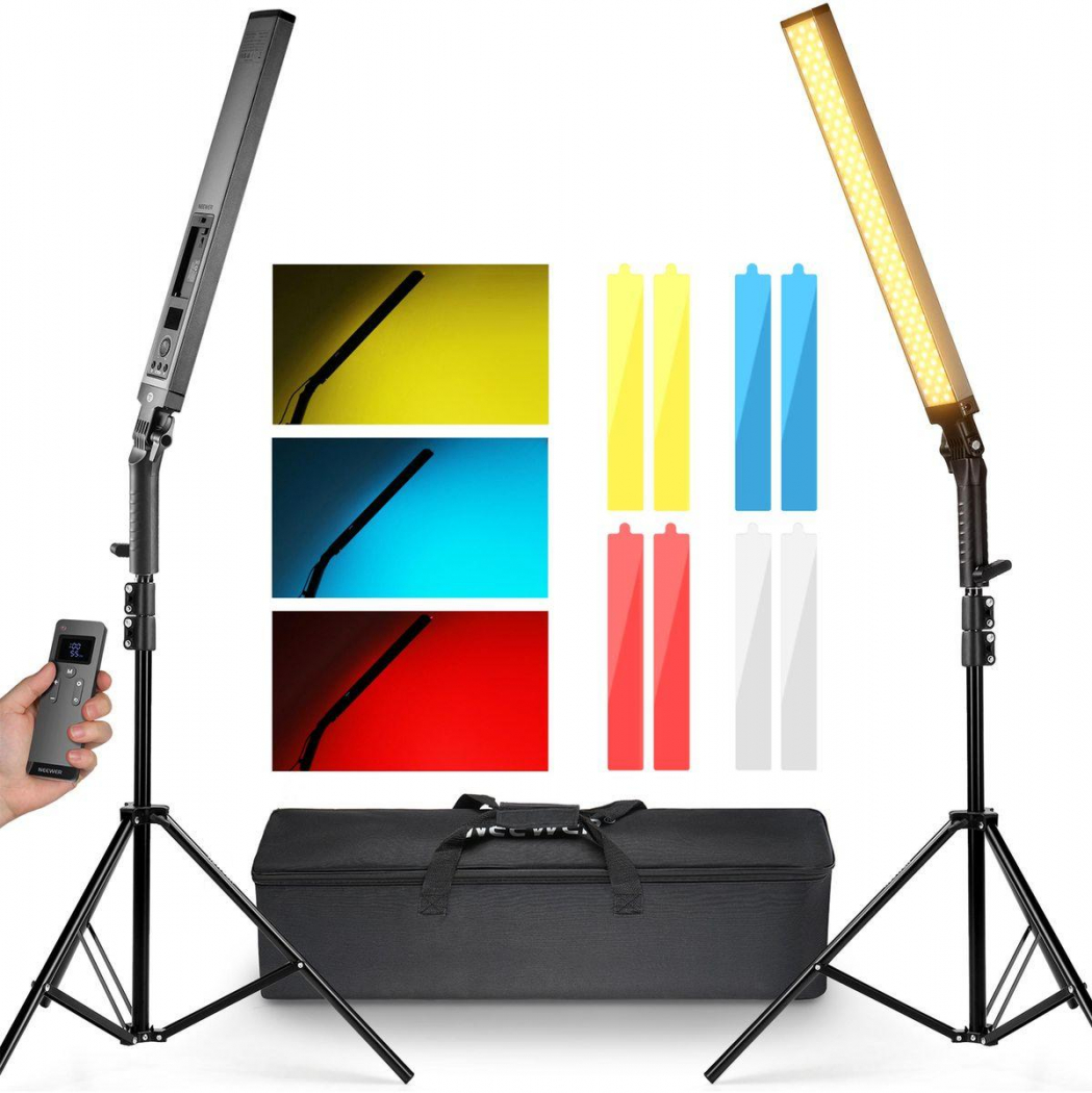 NEEWER BH20B 2x LED-Licht mit Filter, Stativ und Tasche - 6066601 NEEWER BH20B 2x LED-Licht mit Filter, Stativ und Tasche