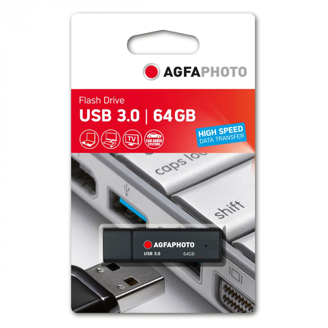 AgfaPhoto USB-Stick 64 GB USB 3.0 schwarz