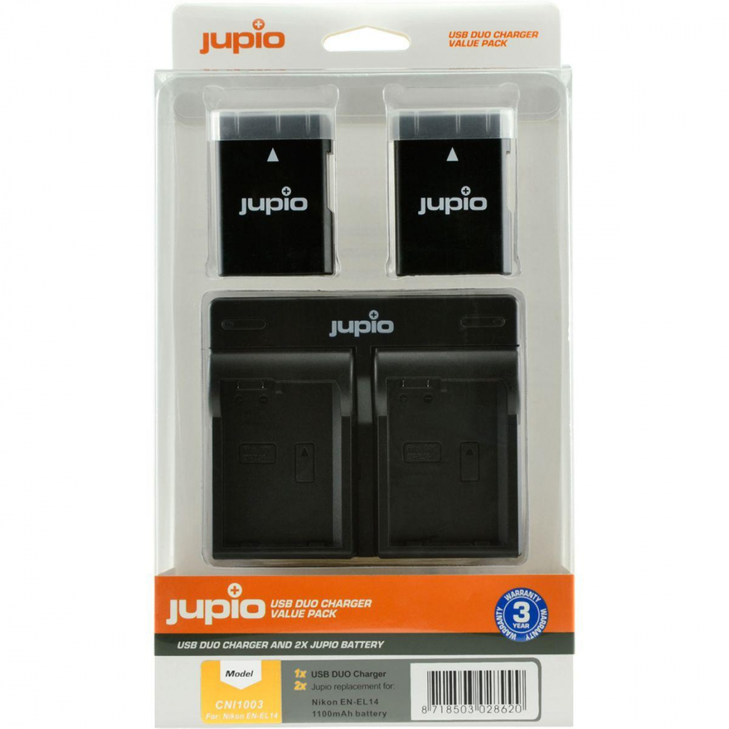 Jupio Value Pack: 2x Battery EN-EL14(A) 1100mAh